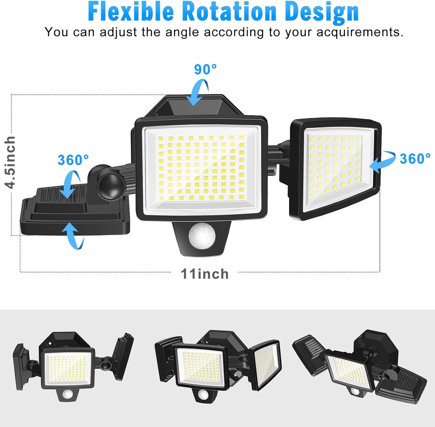 110V Motion Sensor Outdoor Flood Light High Brightness with Remote