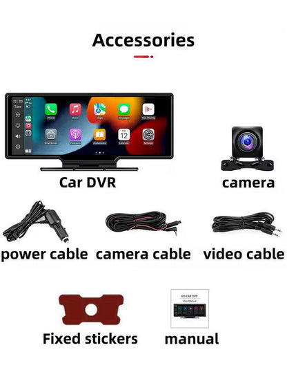10.26-inch CarPlay with Wireless Android Auto and 4k 2-Channel Dash Camera