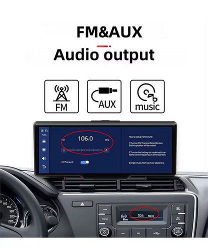 10.26-inch CarPlay with Wireless Android Auto and 4k 2-Channel Dash Camera