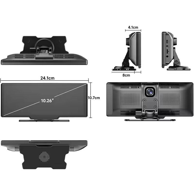10.26-inch CarPlay with Wireless Android Auto and 4k 2-Channel Dash Camera
