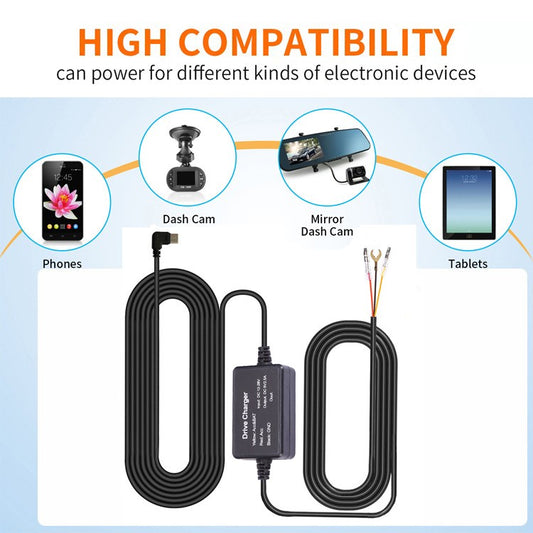 Dash Cam Hardwire Kit, Acc Hardwire Kit for Dash Camera Type C