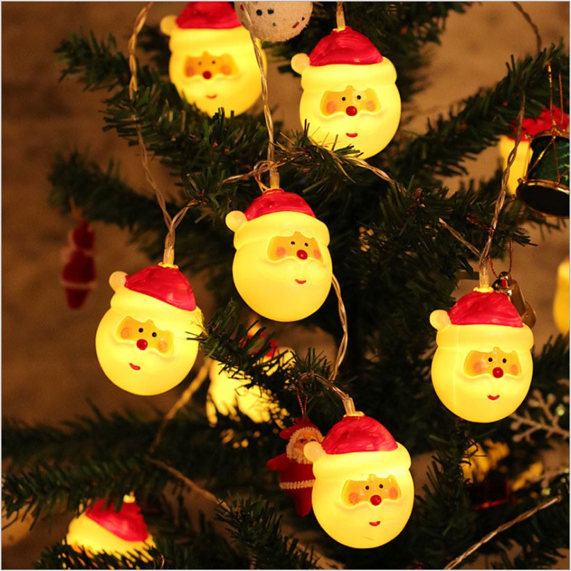 Santa Claus Christmas Lights, Xmas String Lights Waterproof 6 ft 10 LEDs