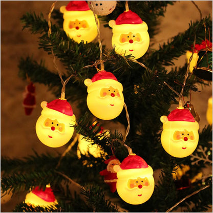 Santa Claus Christmas Lights, Xmas String Lights Waterproof 6 ft 10 LEDs