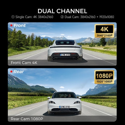 AZDome/Lindu 2-CH V620 4K 2.4”Screen Dash Camera