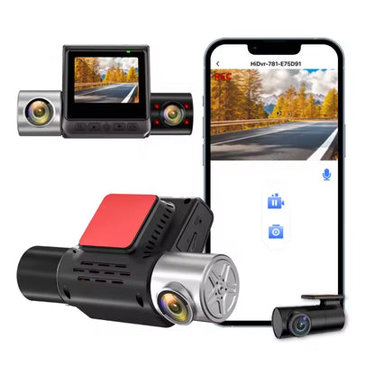 4K Car Front Inside Back 3 Channel Dash Camera 2” IPS Screen with WIFI