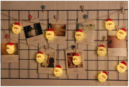 Santa Claus Christmas Lights, Xmas String Lights Waterproof 6 ft 10 LEDs