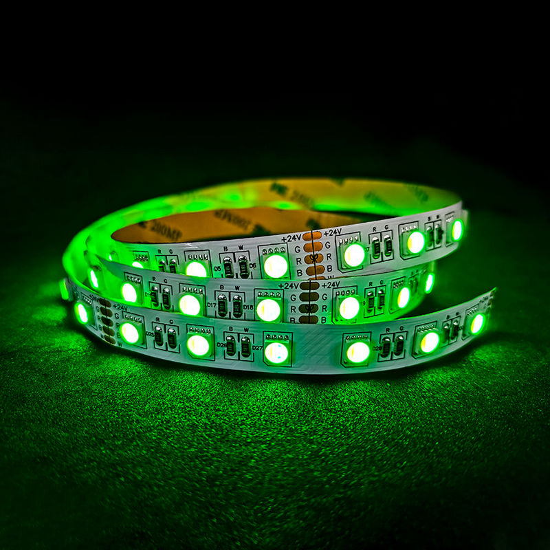 5050 RGBW LED Strip Light 24V DC, 14.4W/M High Brightness, 300 LEDs, Flexible LED Tape Light, Full Color RGBW, 10mm Width, IP20 Indoor, cETLus Certified, 5M Roll