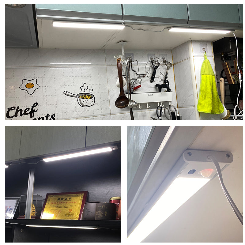 Hand wave, Motion Sensor 3 Pack 15.7" Under Cabinet Counter Led Light Plug in