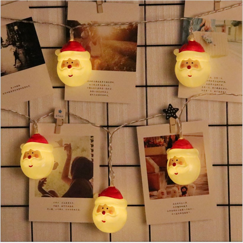 Santa Claus Christmas Lights, Xmas String Lights Waterproof 6 ft 10 LEDs