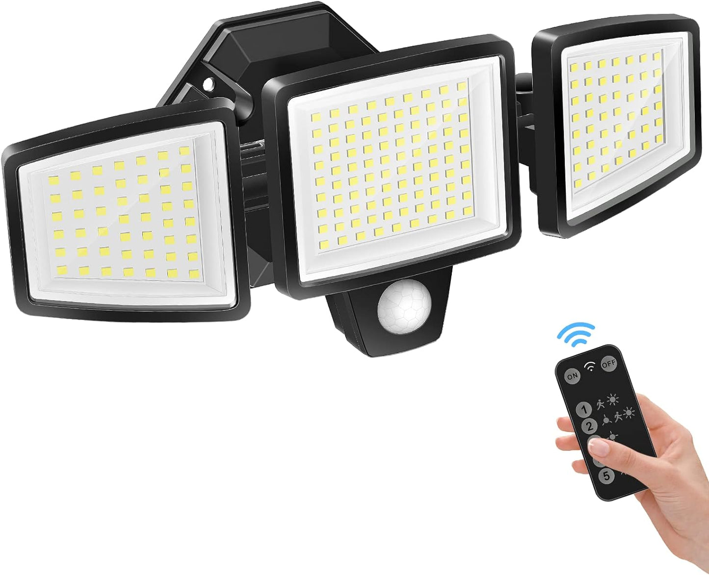 110V Motion Sensor Outdoor Flood Light  High Brightness with Remote