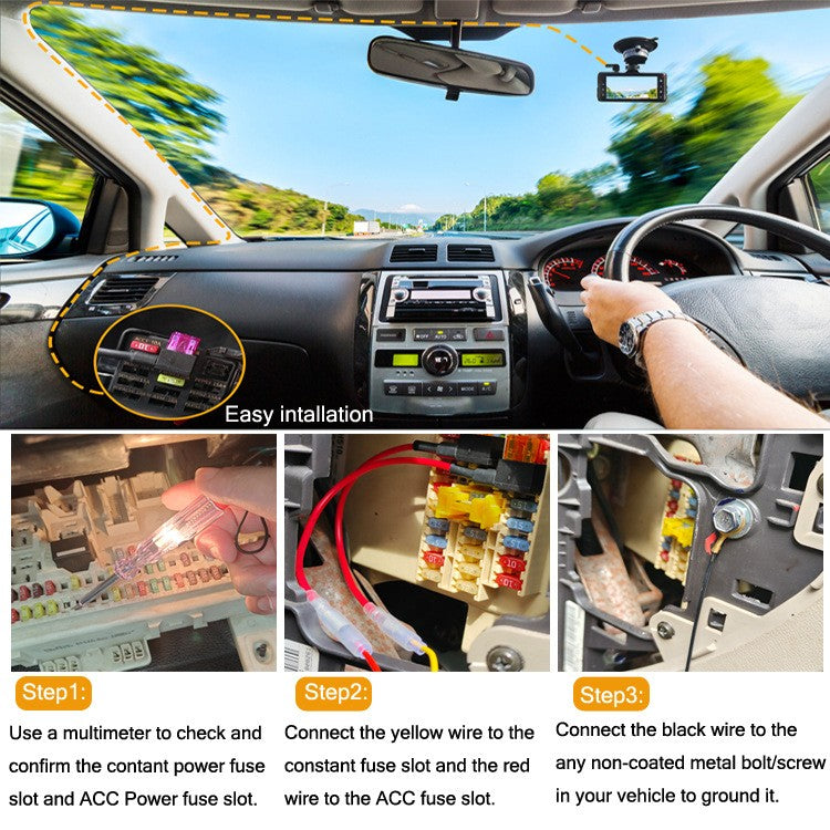 Dash Cam Hardwire Kit, Acc Hardwire Kit for Dash Camera Type C