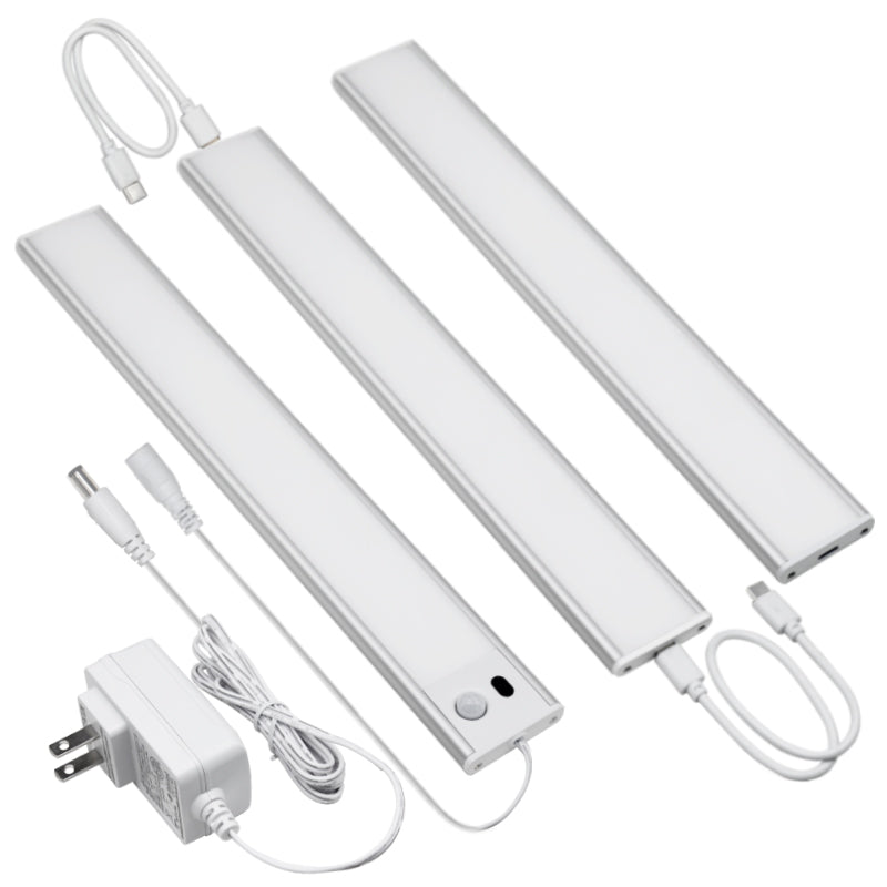 Hand wave, Motion Sensor 3 Pack 15.7" Under Cabinet Counter Led Light Plug in