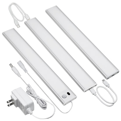 Hand wave, Motion Sensor 3 Pack 15.7" Under Cabinet Counter Led Light Plug in