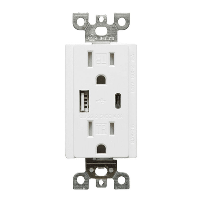 Votatec USB Charger & Duplex Receptacle (TR) TYPE A+C