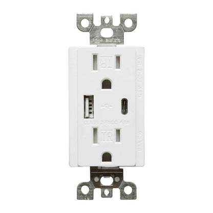 Votatec USB Charger & Duplex Receptacle (TR) TYPE A+C