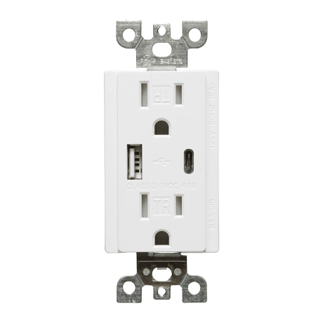 Votatec USB Charger & Duplex Receptacle (TR) TYPE A+C