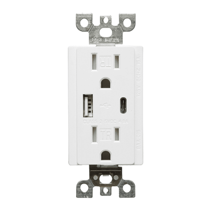 Votatec USB Charger & Duplex Receptacle (TR) TYPE A+C