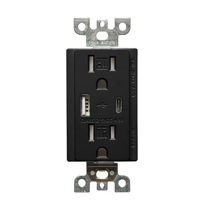 Votatec USB Charger & Duplex Receptacle (TR) TYPE A+C