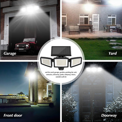 6500K 2500LM 214 LEDs Super Bright Solar Motion Sensor Lights Security Flood Light with Remote