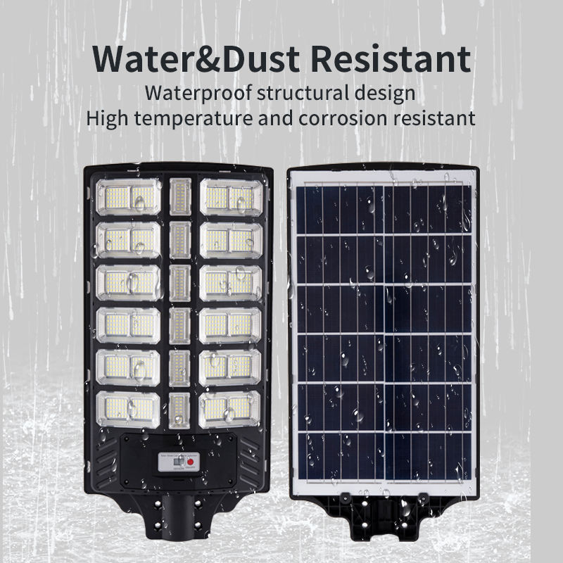 Solar Street Lights, dusk-to-dawn Parking Lot Lights with Motion Sensor and Remote