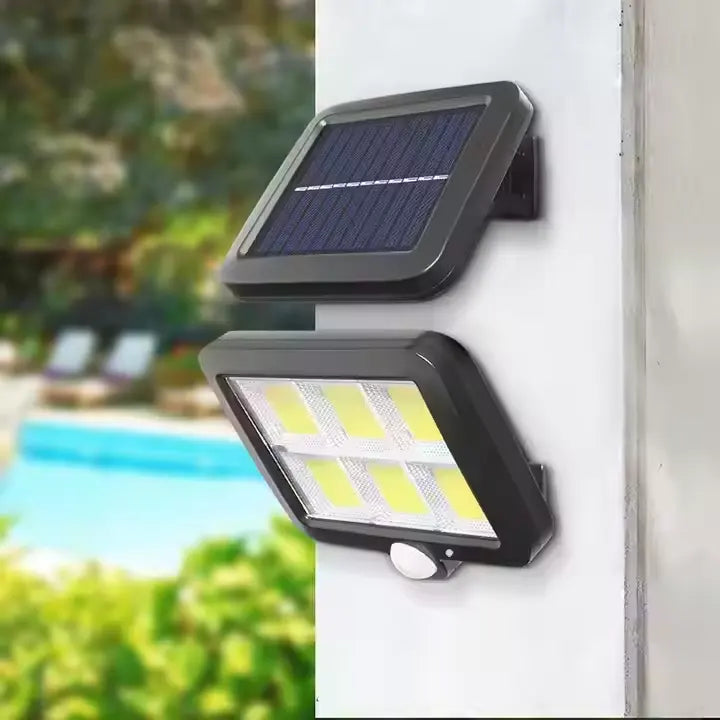 120 LED Motion Sensor Wall Solar Light with Separated Solar Panel