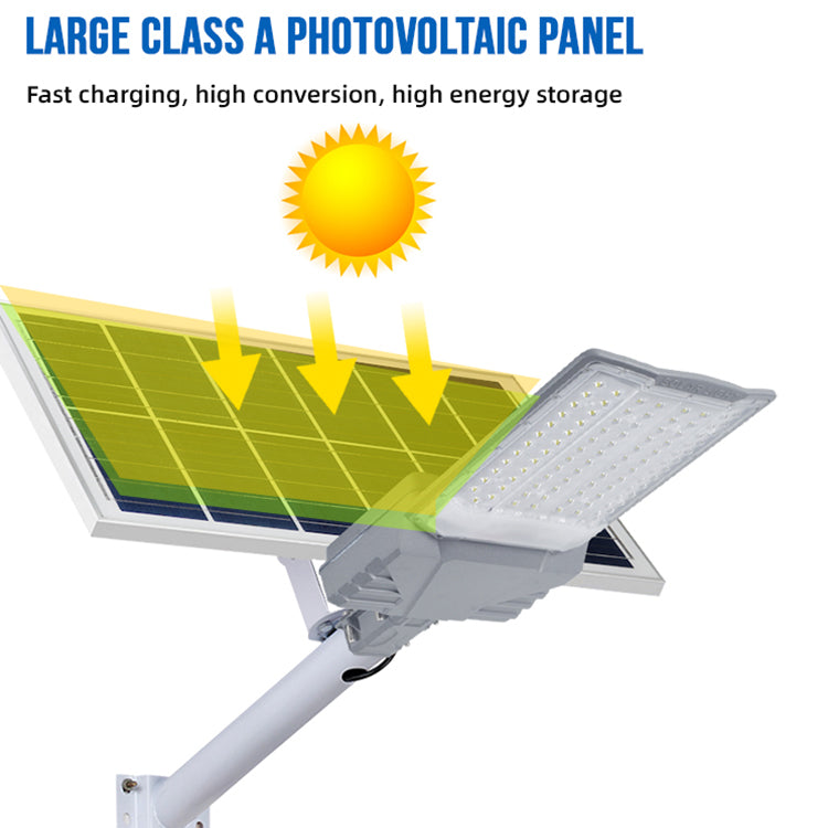 Solar Street Lights Outdoor, Commercial Parking Lot Light Dusk to Dawn IP67 Waterproof 6500K Solar Security Flood Lights Solar Lamp for Yard, Road, Basketball Courts