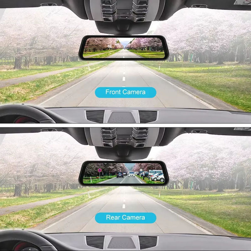 4K Mirror Wireless Car Play with Dual Dash Camera 10” IPS Screen with WIFI