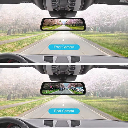 4K Mirror Wireless Car Play with Dual Dash Camera 10” IPS Screen with WIFI