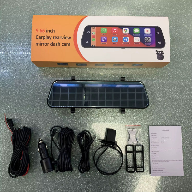 4K Mirror Wireless Car Play with Dual Dash Camera 10” IPS Screen with WIFI