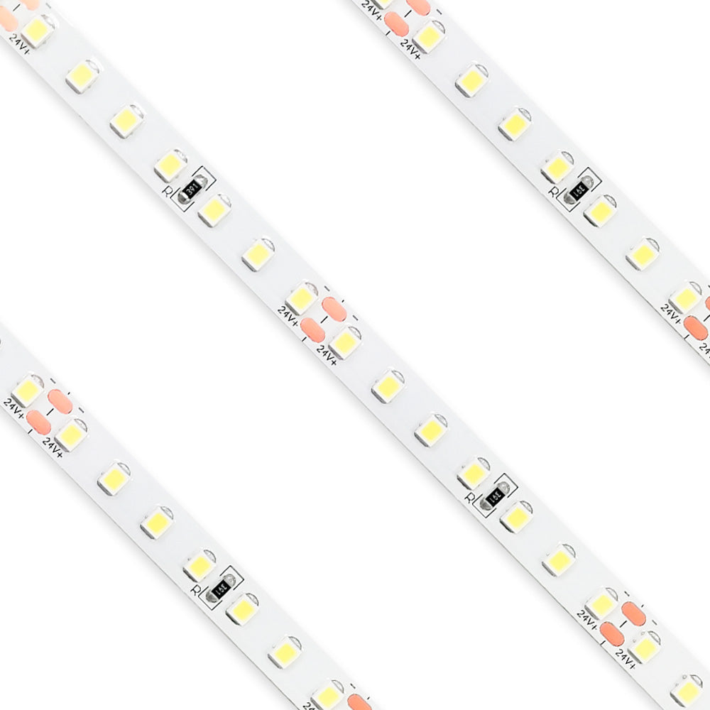 HiLumen 640 LEDs 4000K Strip Light 24V DC, CRI 90+, 12W/m, Flexible Cuttable Strip, IP20 Indoor Lighting