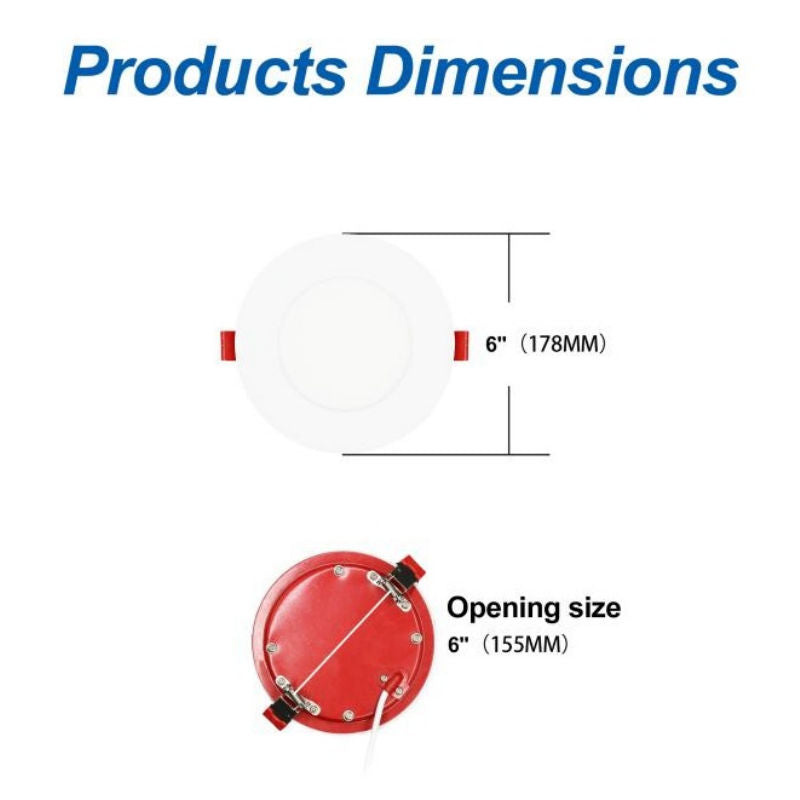 6 Inch Fire Rated Recessed Downlight(2pcs/Pack)