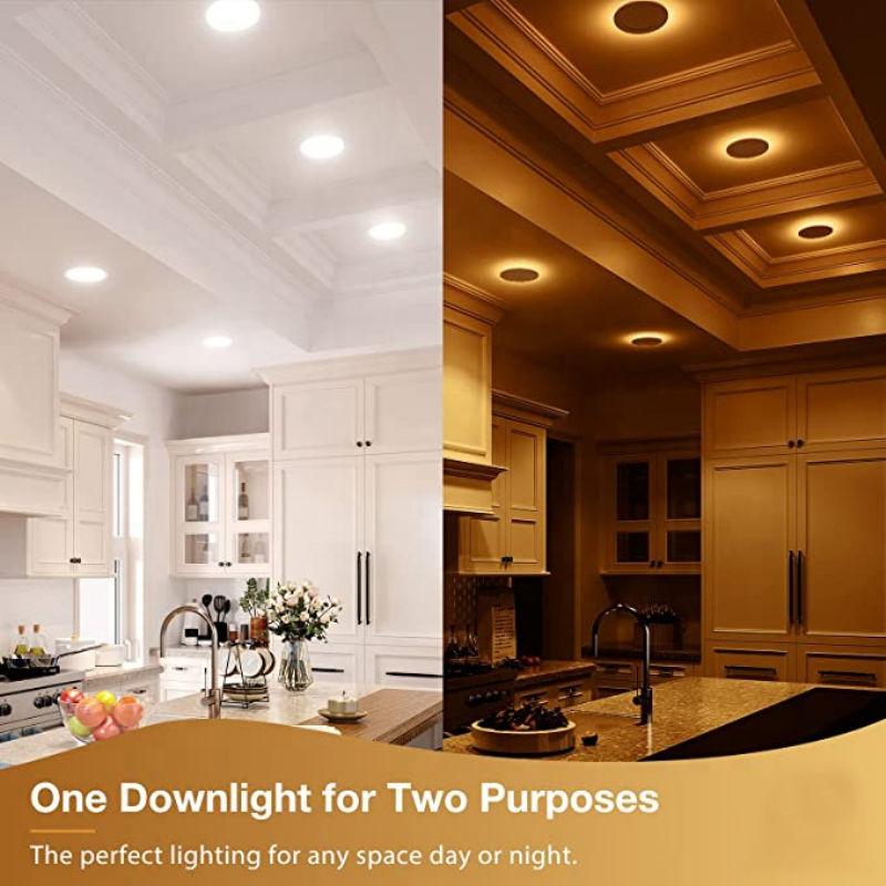 WIFI RGB 4 Inch Smart LED Canless Recessed Pot Light with Night Light