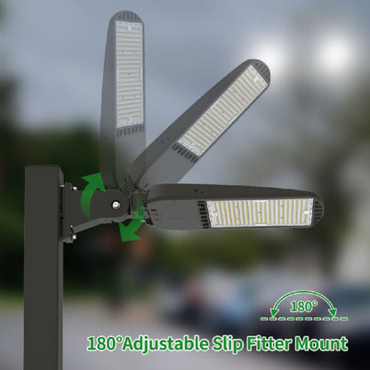 LED Area/Flood Light Pro-Series, Outdoor IP65, Pre-Select 3 Wattage 150-200-240 watts, 3CCT, 150Lm/W, 120-347V