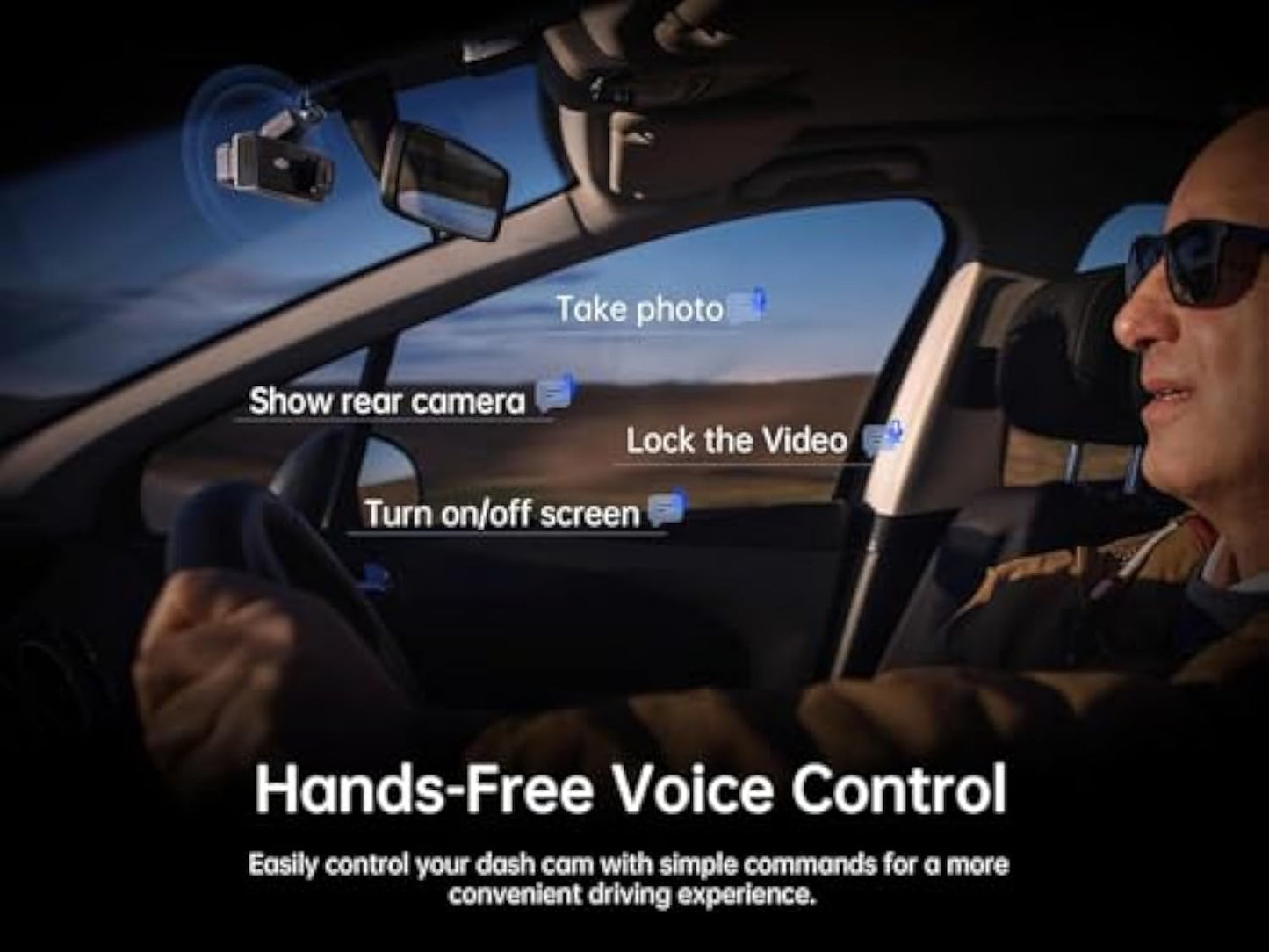 Pelsee P2Trio 4K Dash Cam Front and Rear Inside WiFi,64GB Memory Card