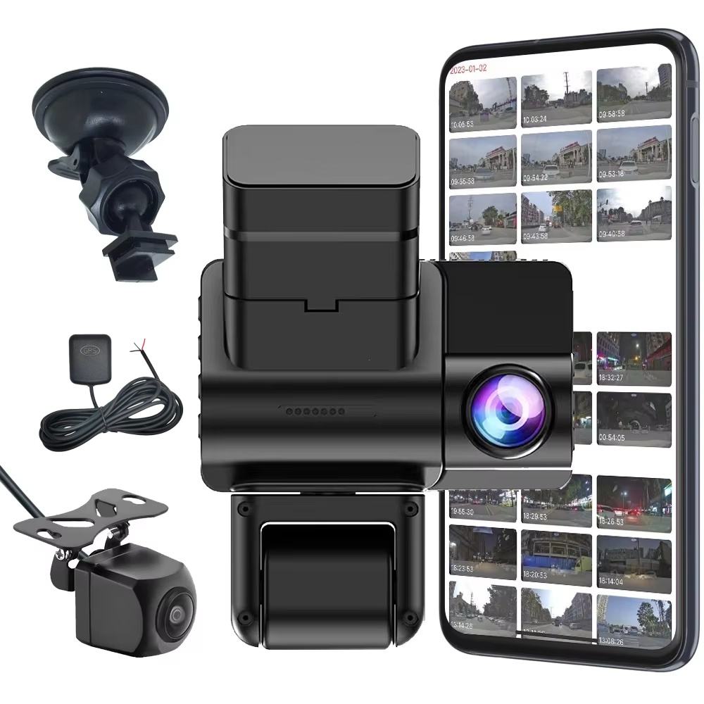 1080P +720P+720P 3CH Dash Cam With WiFi