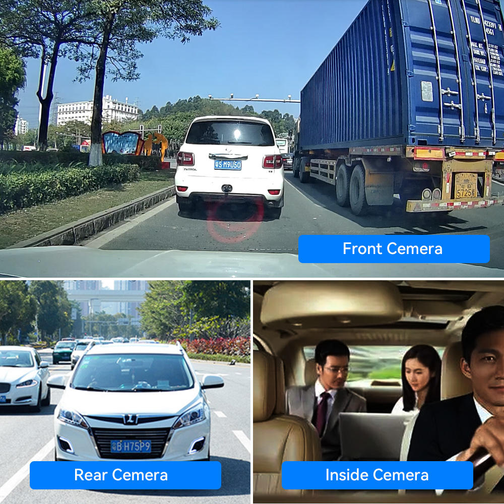 1080P +720P+720P 3CH Dash Cam With WiFi
