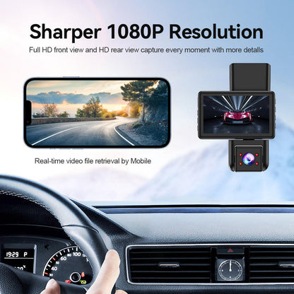 1080P +720P+720P 3CH Dash Cam With WiFi