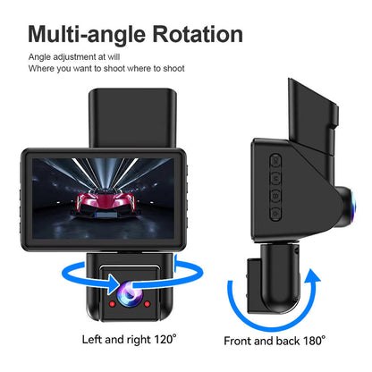 1080P +720P+720P 3CH Dash Cam With WiFi