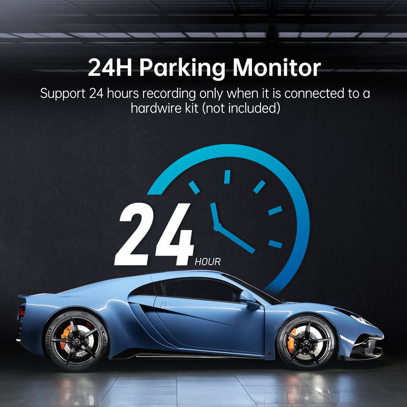 4K+720P+720P 3CH Dash Cam With WiFi,64GB Memory Card