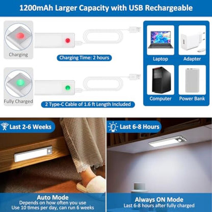 20cm Rechargeable Led Motion Sensor Under Cabinet Lights