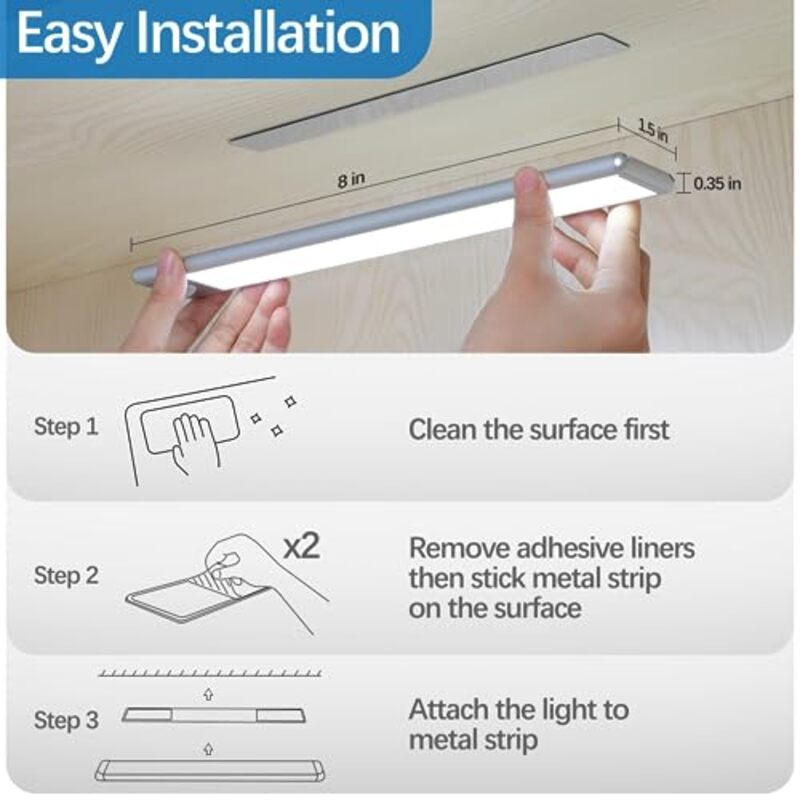 20cm Rechargeable Led Motion Sensor Under Cabinet Lights