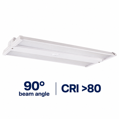Linear high bay 90-degree beam angle and CRI over 80