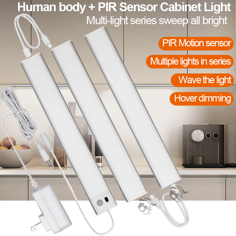 Hand wave, Motion Sensor 3 Pack 15.7" Under Cabinet Counter Led Light Plug in