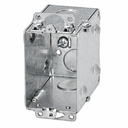 1004-L rectangular metal electrical box on white background