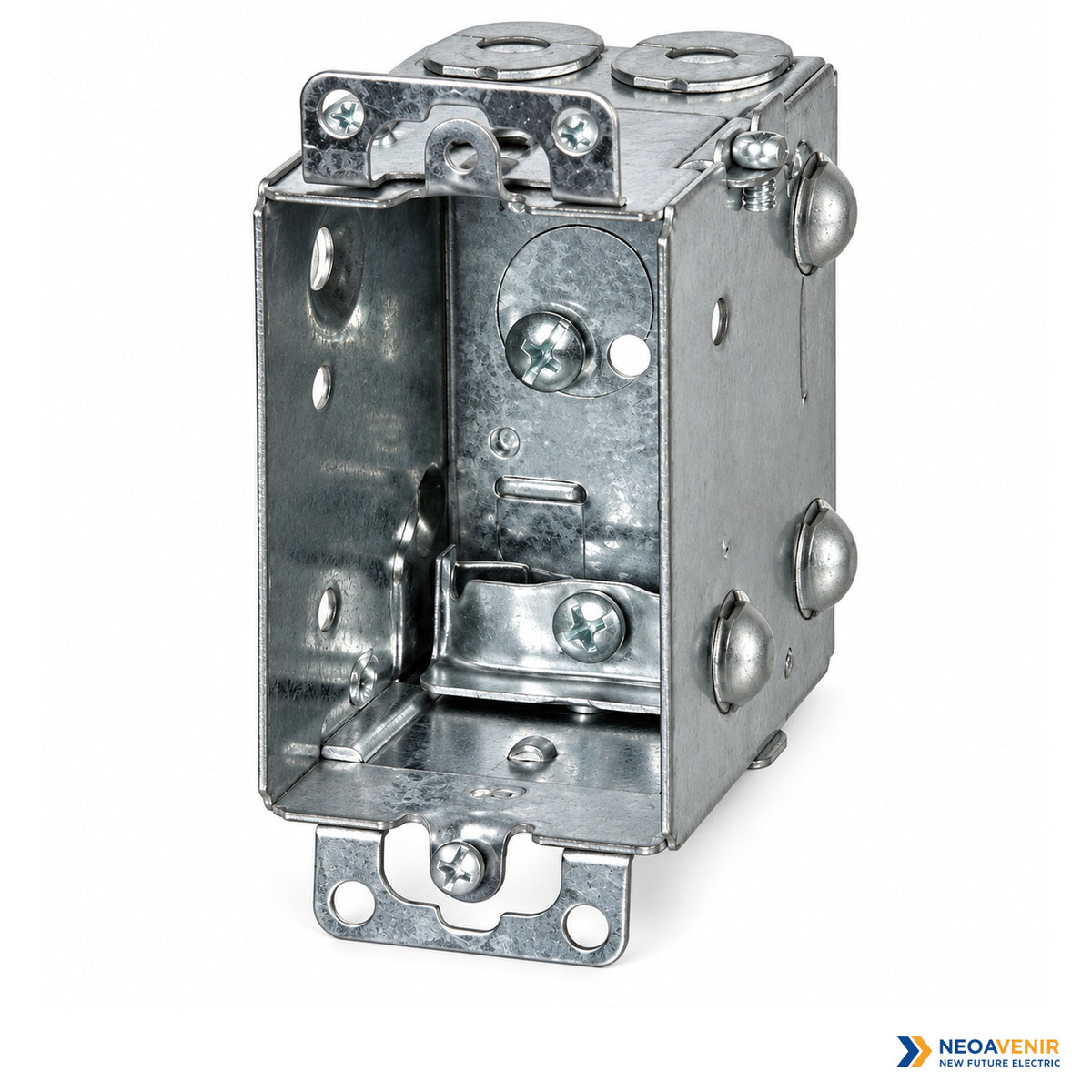 Front-oblique view of the 1104-LA metal box