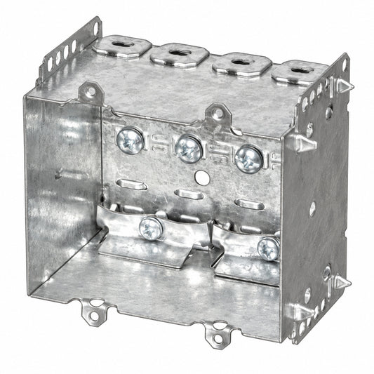 2104-LLE2 rectangular metal electrical box on white background