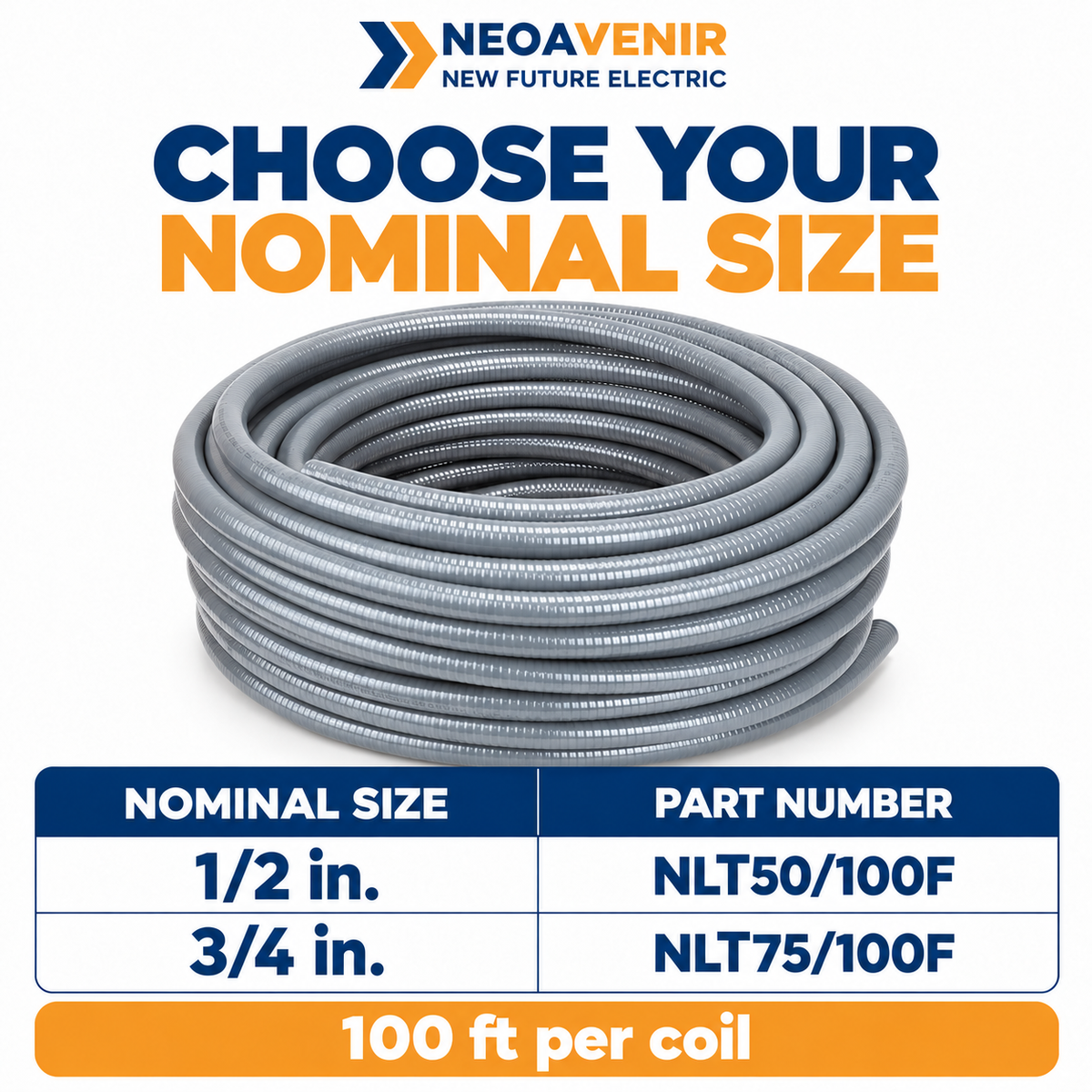 NeoAvenir 100 ft liquid-tight conduit coil — image 3
