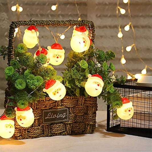 Santa Claus Christmas Lights, Xmas String Lights Waterproof 6 ft 10 LEDs